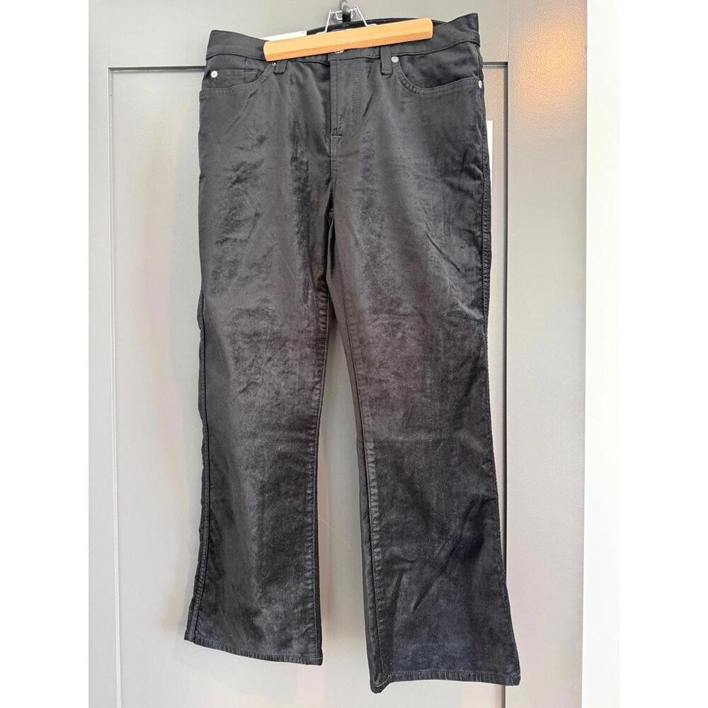 7 for All Mankind Black Velour Jeans Size 29 NWT